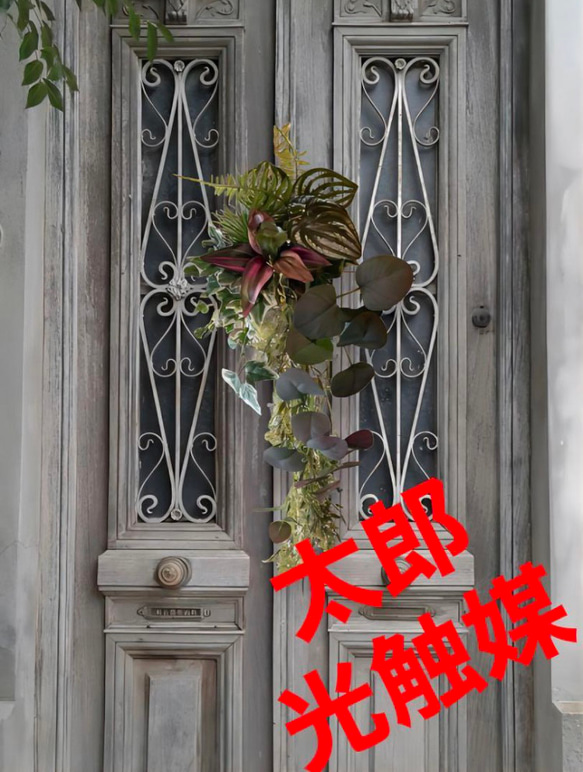 光触媒　人工観葉植物　ウォールグリーン　フェイク　フラワー　麻ペペロミア 1枚目の画像