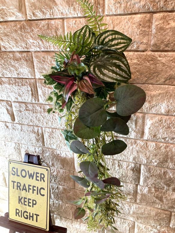 光触媒　人工観葉植物　ウォールグリーン　フェイク　フラワー　麻ペペロミア 7枚目の画像