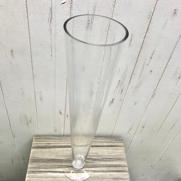 幸運竹　ミリオンバンブー  スパイラルバンブー用 花瓶 ガラス グラス型♡   50cm 2枚目の画像