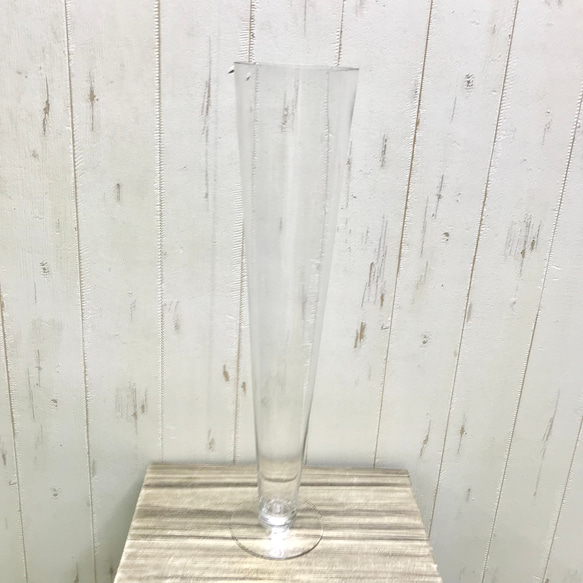 幸運竹　ミリオンバンブー  スパイラルバンブー用 花瓶 ガラス グラス型♡   50cm 1枚目の画像