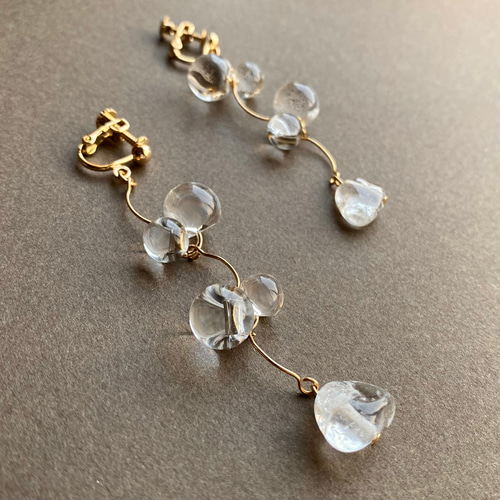 みんちゃま専用♡（一点物！！）大ぶりピアス イヤリング bubble cherry 大ぶりピアス/イヤリング ピアス（スタッド・一粒