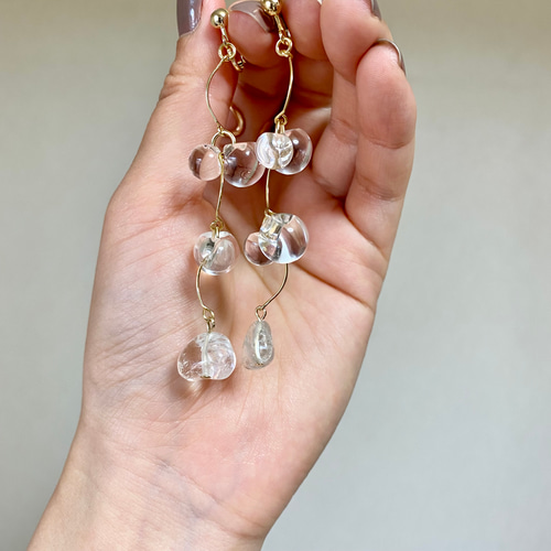 bubble cherry 大ぶりピアス/イヤリング ピアス（スタッド・一粒