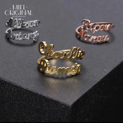 名入れ✨ダブルネーム キラキラ バタフライ 蝶々ハート カスタム