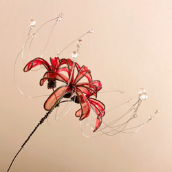 レッド曼珠沙華アレンジクレイフラワー