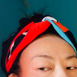 浴衣リメイク アフリカンテイストのワイドパンツとヘアターバン 12枚目の画像