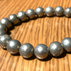 パイライト(約8mm玉)の天然石ブレスレット！ ブレスレット Kanata