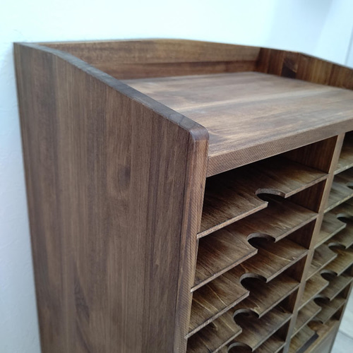 大容量　A4ファイル収納可能　アンティーク調レターラック　引き出し付き 大容量 A4ファイル収納可能 アンティーク調レターラック 引き出し付き