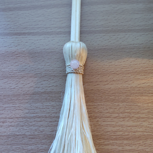 精麻のほうき 藍染精麻の二重叶結び - メルカリ