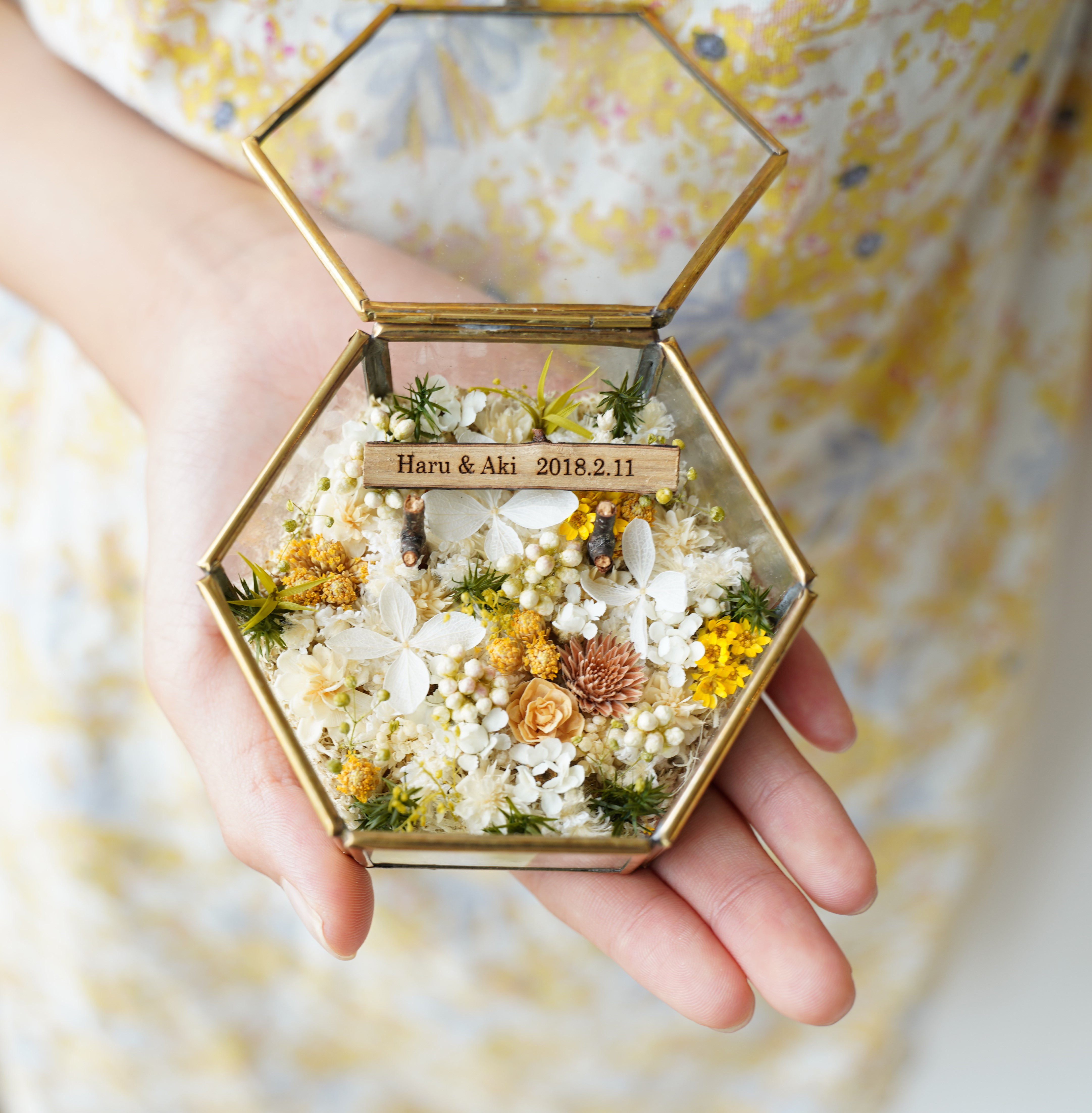 リングピロ― ・小枝に名前入り♪　結婚祝い