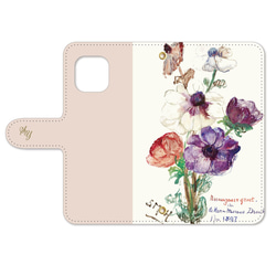 アネモネ カラフル な 花 の 水彩画 スマホケース iPhoneケース 樹脂 2枚目の画像