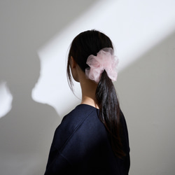 最新作】【新色】グラスオーガンジー ミニシュシュ ベビーピンク