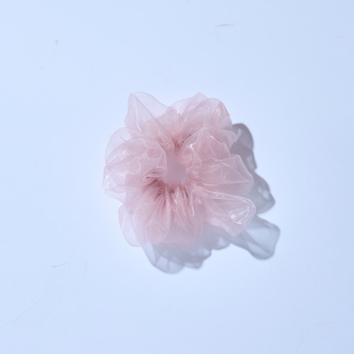 最新作】【新色】グラスオーガンジー ミニシュシュ ベビーピンク