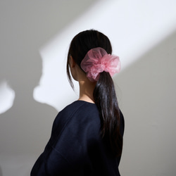 お得2個セット オーガンジー ビッグシュシュ ♡ レース ビックシュシュ 大きめシュシュ 選べる 2個セット オーガンジー ビッグシュシュ