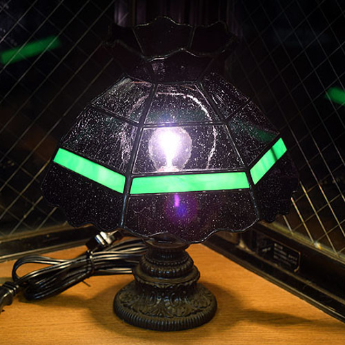 ステンドグラス・紫6面ランプ 660 スタンドライト・テーブルランプ