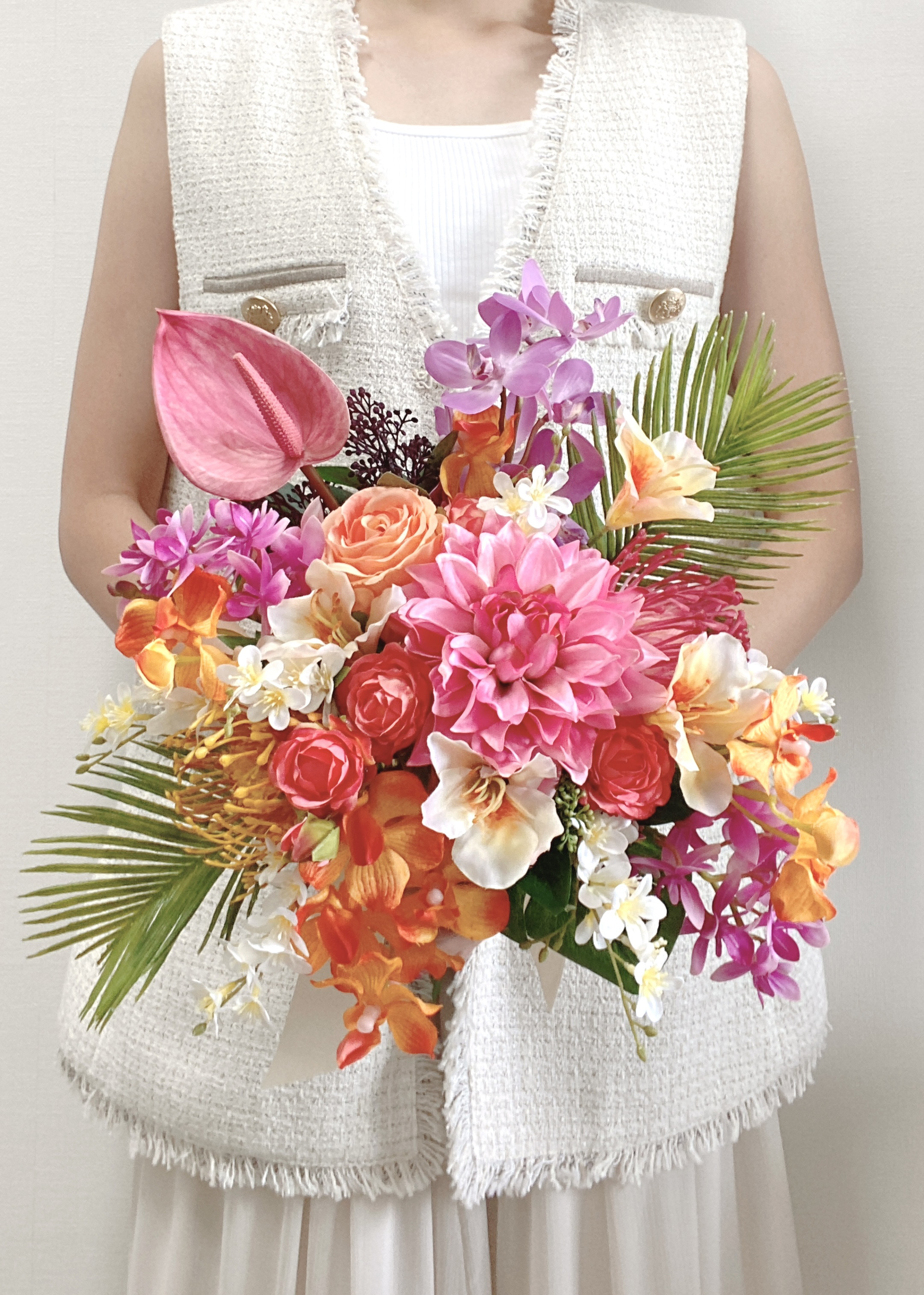 トロピカルブーケ＊アーティフィシャルフラワー【リゾ婚/結婚式