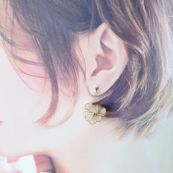 dip flower 【earring・pierce】（受注製作） 3枚目の画像