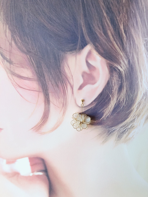 dip flower 【earring・pierce】（受注製作） 3枚目の画像
