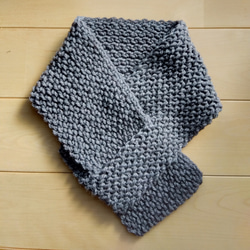 小さなマフラー【グレー】 9枚目の画像