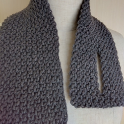 小さなマフラー【グレー】 5枚目の画像