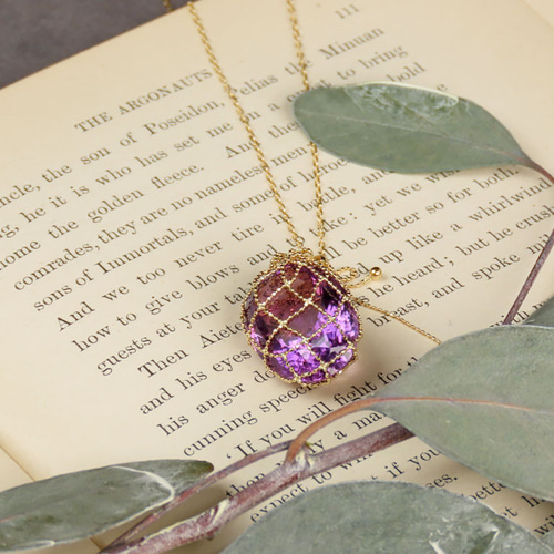 送料無料】Cradle -K18/ルース入れ替え可能ペンダント（Lサイズ）-_