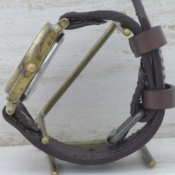 BHW138 手動上弦黃銅 36mm 方形羅馬數字縫紉機針帶手工時鐘 [BHW138 Sewing Machine] 第7張的照片