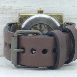 BHW138 手動上鍊 黃銅 36mm 方形羅馬數字 Normal Belt 手工手錶 [BHW138 Rome] 第8張的照片