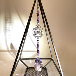 【個性と気品】アメジストカラーサンキャッチャー 2枚目の画像