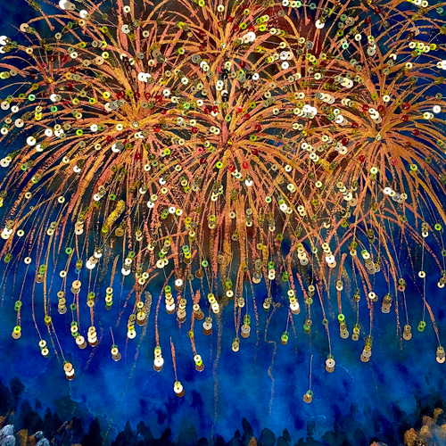 花火 絵画 Momoko Sato 通販 14464667｜Creema(クリーマ)