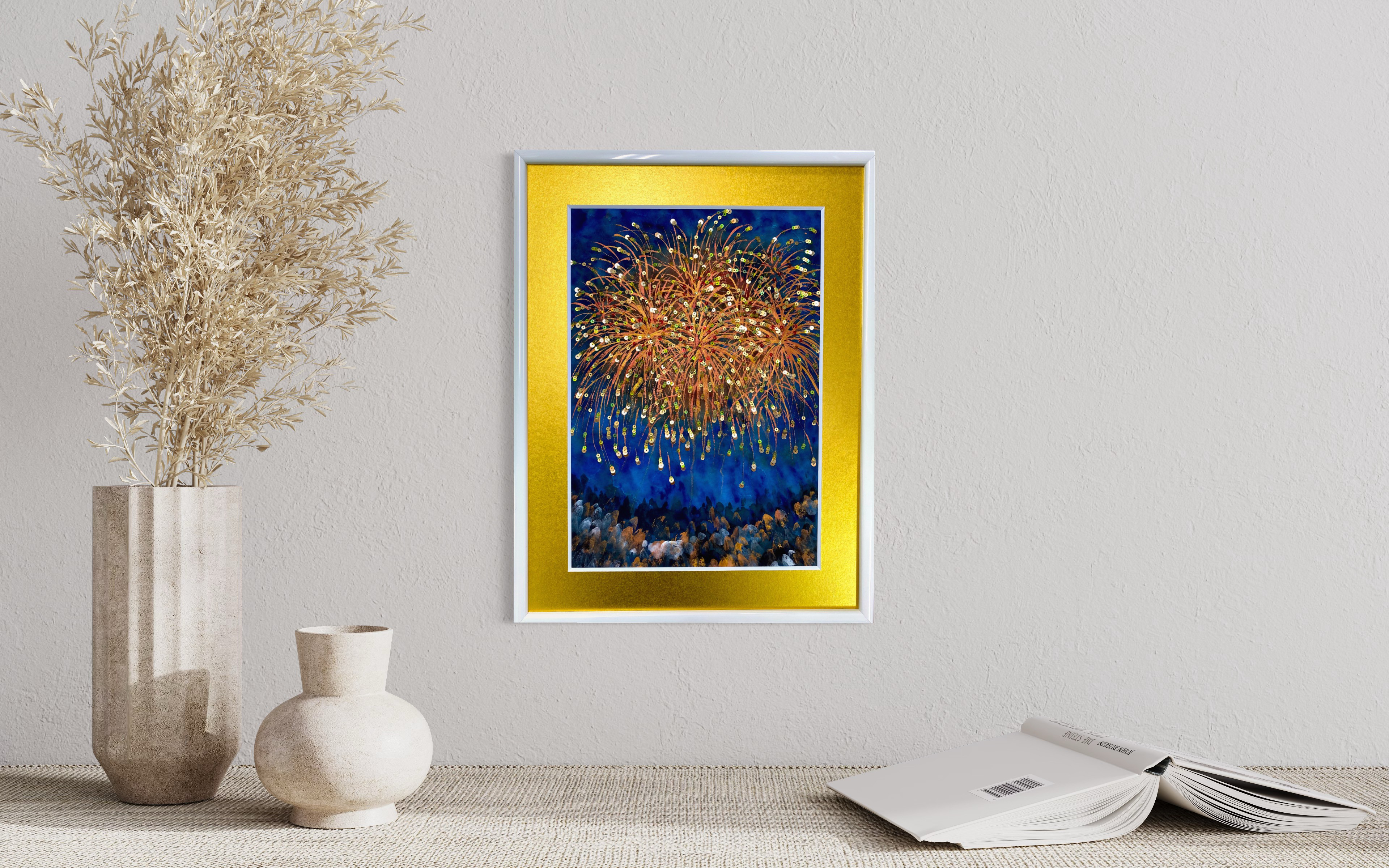 花火　絵画 大切な 全ての 両国の花火 絵画 - 絵画 ｜正光画廊 | 絵画 - 絵画