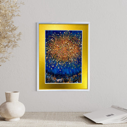 日本画　花火 909062ef0276dd5fee1a31ca2b1cc9