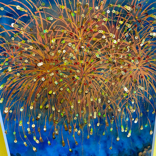 花火 絵画 Momoko Sato 通販 14464667｜Creema(クリーマ)