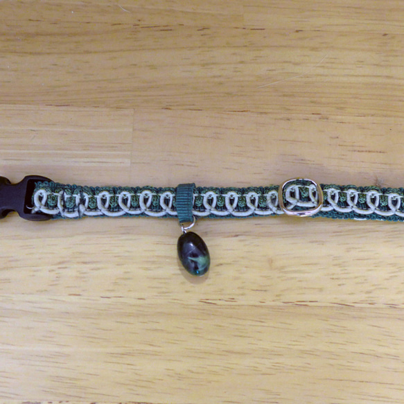 猫の首輪　ヴィンテージブレード　グリーン 3枚目の画像