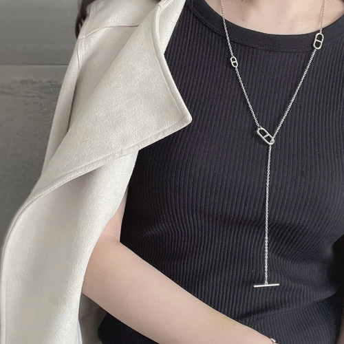 Nakamura シルバー ロングネックレス 専用ケース付き Nakamura シルバー ロングネックレス 専用ケース付き