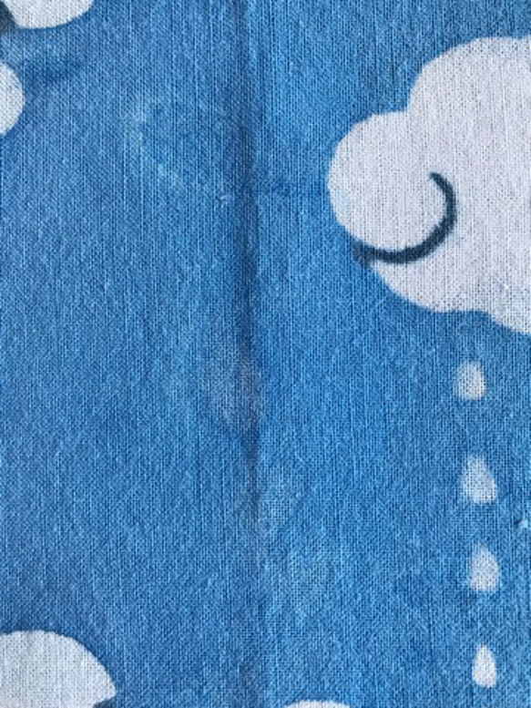 【訳ありな逸品】藍棒染め手ぬぐい　雲 3枚目の画像