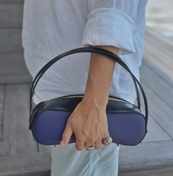 ハンドメイドはバゲット袋のハンドバッグのショルダー・バッグの側面のバックパックの香港の設計をカスタマイズすることができま 7枚目の画像