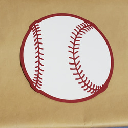 野球ボール色紙  24 cm 4枚目の画像