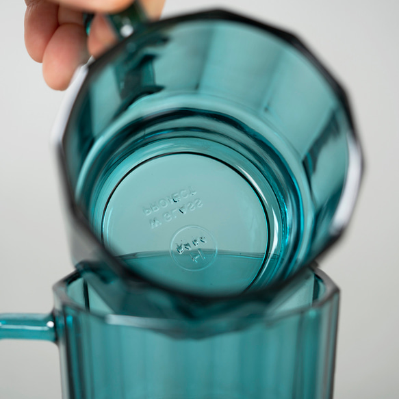 【HMM】W Glass- 藍色玻璃杯 300ml 春池玻璃 第4張的照片