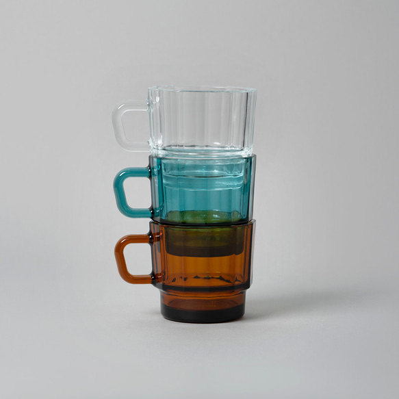 【HMM】W Glass- 藍色玻璃杯 300ml 春池玻璃 第8張的照片