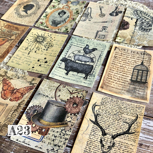 【年末セール✨️】コラージュ素材 海外マステ デザインペーパー おすそ分け④ 年末セール✨️】コラージュ素材 海外マステ デザインペーパー