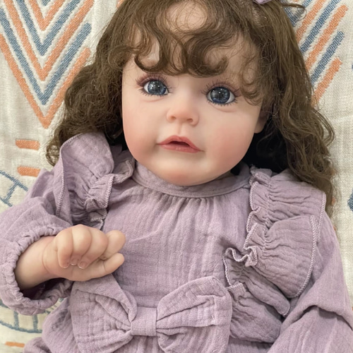 Peach♡｝リボーンドール つくるくるロングの女の子 その他人形
