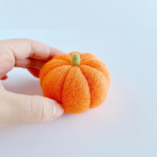 羊毛フェルトのハロウィンかぼちゃ その他インテリア雑貨 woolwool