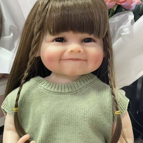 Peach♡｝リボーンドール かわいい笑顔 女の子 その他人形 Peach