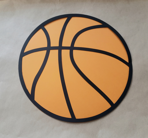 バスケットボール色紙  24 cm 3枚目の画像