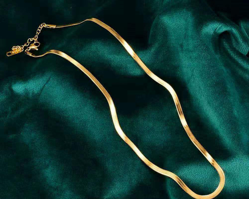 蛇骨チェーンネックレス18 K金シンプル鎖骨チェーン ネックレス