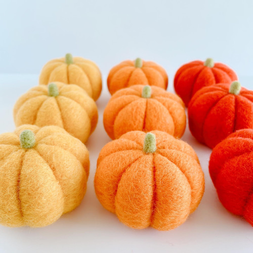 羊毛フェルトのハロウィンかぼちゃ その他インテリア雑貨 woolwool