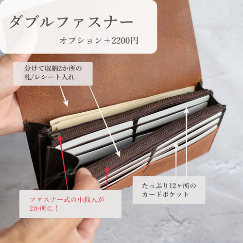 【アリス】Creema  アミティエ 長札財布 牛革 日本製 ベルト 長財布 ブルー］春財布 本革 手縫い 大容量 革財布 経年変化
