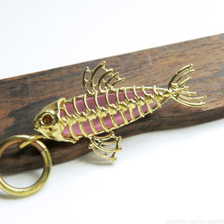 ラベンダーカルセドニー フィッシュ チャーム / Lavender Chalcedony Fish charms 5枚目の画像