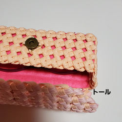 【受注制作】❣️コロンと可愛いメガネケース(小 )(トール・スリム) クラフトバンド ペンケース  小物入れにも❤️ 15枚目の画像
