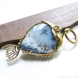 デンドリティックオパール フィッシュ チャーム / Dendritic Opal Fish charms 4枚目の画像