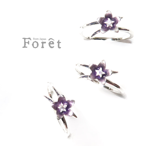 桔梗リング_SV925_CZ 指輪・リング Foret 通販 14465871｜Creema